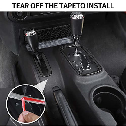 RT-TCZ for Jeep JK Gear Shift Panel Trim Cover Black for Jeep Wrangler JK JKU 2011-2017 Black Interior Accessories 2pcs