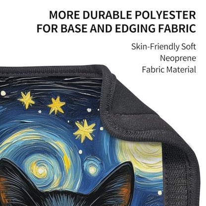 Seat Belt Cover Pads Starry Night Art Animal Cat Car Seat Belt Covers for Women Men Adults Kids Soft Comfortable Auto Seatbelt Cushion Shoulder Strap Pad Handle Wraps, 1 Pair - color: Starry Night Art Animal Cat