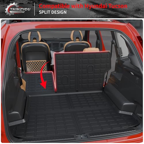 Floor Mats Compatible with 2022-2025 2026 Hyundai Tucson Trunk Mat Cargo Liner Cargo Mat TPE All Weather Back Seat Cover Protector 2024 Tucson Accessories(Floor Mats+Backrest Mats+Trunk Mat) - style: For Hyundai Tucson | 2022-2026