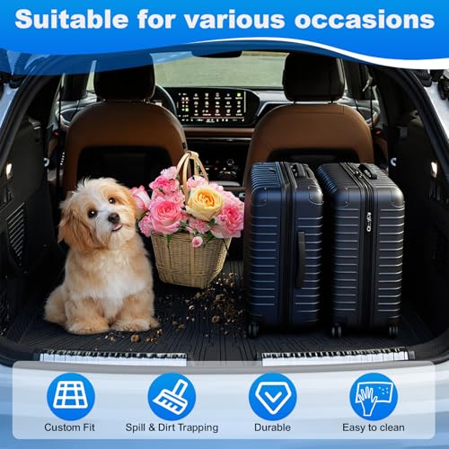 Trunk Liner for 2018-2025 Audi Q5 3D Custom Fit All-Weather TPE Material Waterproof Car Cargo Liner Mat, Black - color: Q5 2018-2025