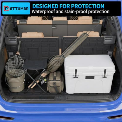 Cargo Mat Compatible with 2010-2024 Toyota 4 Runner 7 Seat Cargo Liner Trunk Mat TPE Back Seat Cover Protector 2023 4Runner Accessories (Fit 7 Seat,Trunk Mat+3rd Row Backrest Mats) - size: Trunk Mat+3rd Row Backrest Mats