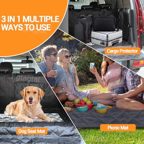 Cargo Liner for Dogs Compatible with Toyota FJ Cruiser 2007-2021, Pet Dog Trunk Cargo Liner, Waterproof Anti-Dirty Pet Cargo Cover Dog Seat Mat, with Bumper Flap Protector (White) - color: White