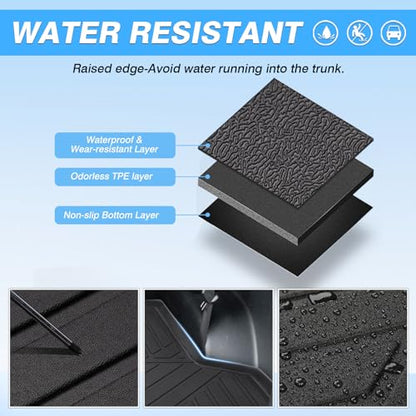 Powerty Trunk Mat for 2024 2025 2026 Chevrolet/Chevy Trax Accessories Cargo Mats TPE All Weather Cargo Liner Heavy-Duty Trunk Liners - size: For｜Chevrolet Trax｜24-26｜Cargo Mat