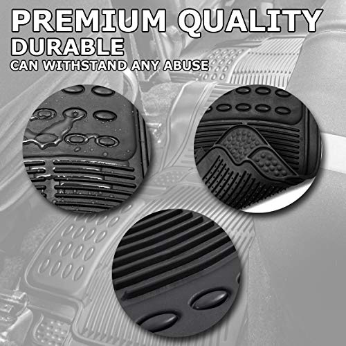 Vaygway Car Floor Mat Runner - Rubber Rear Floor Mat Liner - Black Back Seat Liner - Auto Trimmable Universal Fit Rug for Vehicle - style: Rubber Liner Mat