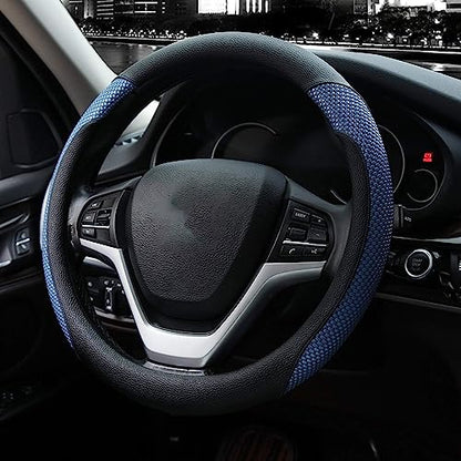 Valleycomfy Steering Wheel Cover with Microfiber Leather for Car Truck SUV 15 inch (Blue) - color: Z-Blue, size: Medium(Standard) Size[14.5"-15"]