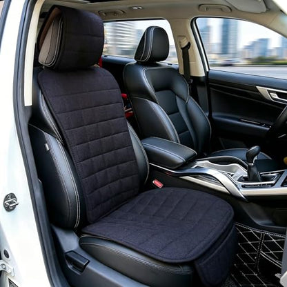 Suninbox Cooling Car Seat Covers,Cloth Seat Covers for Cars,Linen Car Seat Protector,Front Seat Only Universal Fits Most Automotive,Vans,SUVs,Trucks Black - color: A Black Backrest
