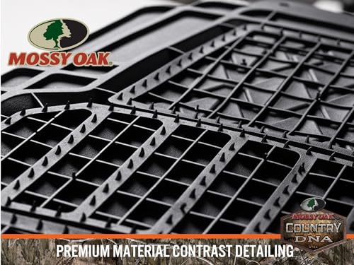 Mossy Oak Camo Trimmable Floor Mats - All Weather Protection - Trim to Fit for Car, SUV, Van, Trucks - Official Licensed Product (4 Pcs)