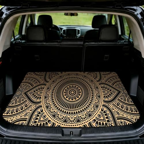 Car Trunk Mat - Universal Size 29" x 39", Bohemian Style Cargo Liner, Car Accessory for SUVs/Sedan/Wagons, Durable Protective Mat, Trunk Liner for Families/Travel Enthusiasts - style: Bohemian style-5