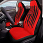 American Flag Printed 2 Pcs Car Seat Cover for Front Seat, Waterproof Auto Front Seat Cover Airbag Compatible, All Weather Front Car Seat Cover, Easy to Install, Car Interior Accessories - color: American Flag - Red and Black