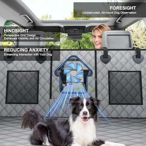 Dog Car Seat Cover for Back Seat - Waterproof Pet Hammock with Embedded Insert Door Protectors (Large for Full-Size Trucks, Large SUvs) - size: Large for Full-Size Trucks, Large SUvs
