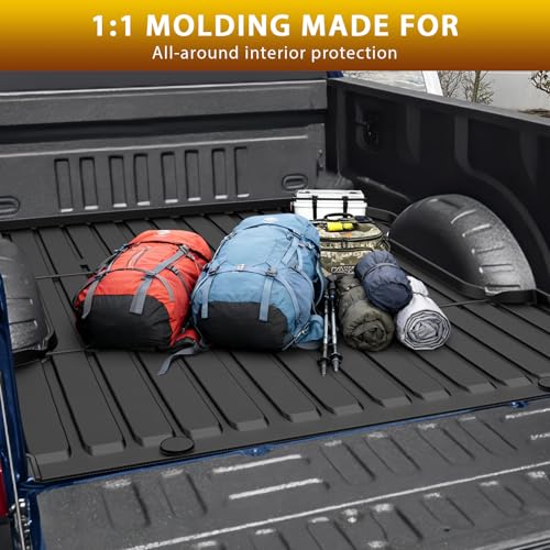 Floor Mats Truck Bed Mat for 2017-2024 2025 2026 Ford F250/F350/F450 Super Duty Crew Cab Accessories All Weather TPE Custom Fit Truck Floor Bed Liners - size: 3)Ford F250/F350/F450｜17-26｜Truck Combo Set