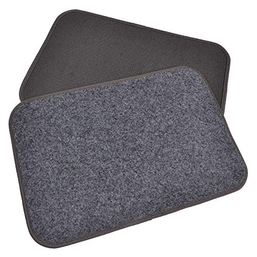 Motor Trend Premium Inter-Lock Backing Carpet Car Floor Mats - Front & Rear, Thick & Durable Auto Protection, Fits Most Cars Truck SUV Coupe Sedan - color: Dark Gray