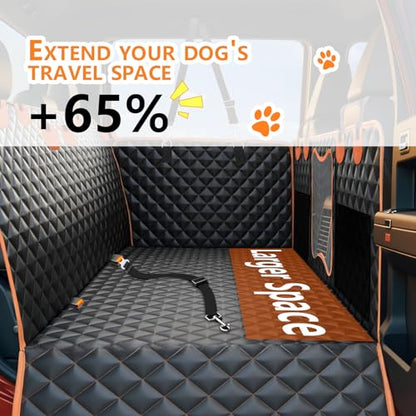 Back Seat Extender for Dogs,Dog Car Seat Cover for Back Seat with Hard Bottom Holds 500 lbs,Car Seat Protector,Waterproof Extender for Dogs,Pet Bed for Full Size F150/RAM1500/Silverado Crew Cab Pickup - size: For Full Size Truck