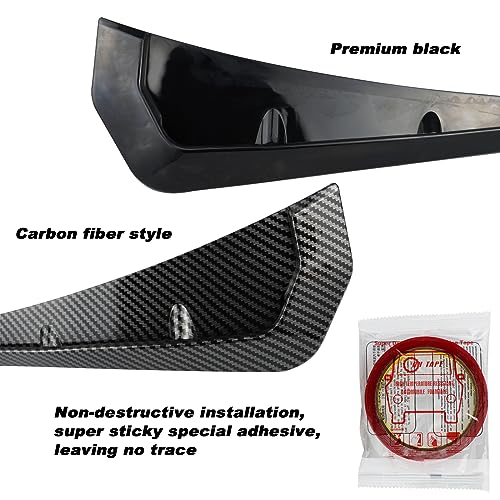 Black Car Fender Side Vents Decoration Sticker Trim ABS Material Spoiler Fender Decorative Stickers Air Flow Intake Hole Grille Auto Exterior Universal Accessories (Black) - size: Black