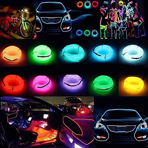 ABALDI Car Light El Wire Car Interior Trim Light Strip for Car Interior Decoration(3m/9ft,Pink)