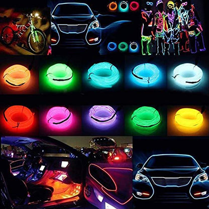 ABALDI Car Light El Wire Car Interior Trim Light Strip for Car Interior Decoration(3m/9ft,Pink)