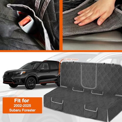 Dog Car Seat Cover Compatible with Subaru Forester 2002-2025, Waterproof Pet Bench Seat Cover for Back Seat, 600D Heavy Duty Scratch Proof Nonslip Truck Seat Covers for Dogs - size: 2002-2025 Forester