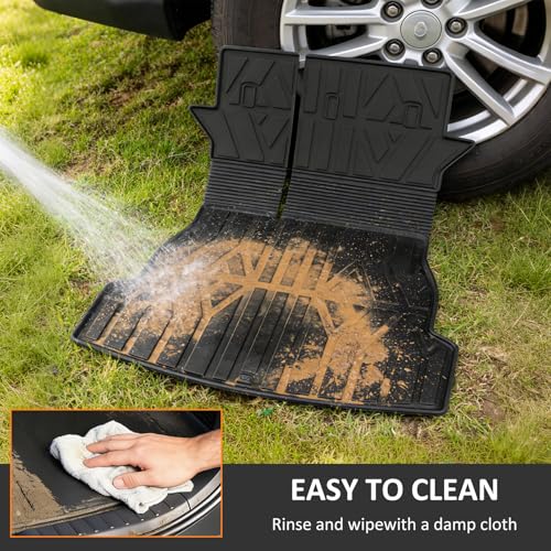 PROSHEVE Cargo Mat for Toyota RAV4 2019-2025 Including Hybrid, Custom Fit TPE Trunk Mat with Seat Back Protector, All Weather Waterproof Cargo Liner for Toyota RAV4 Accessories, Black - size: 19-25 rav4 Cargo Mat
