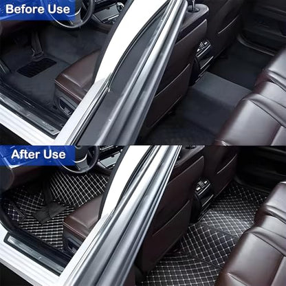 Custom Leather Car Mats, Vehicle-Specific Fit All-Weather Floor Mats, 100% Waterproof Anti-Slip Durable Protection for SUV Truck Sedan, Precision Tailored Protection (Black) - color: black