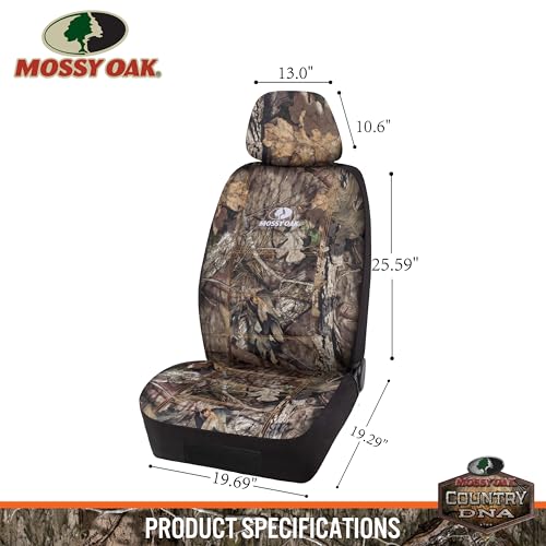 Mossy Oak Front Camo Seat Covers Low Back - Made with Premium Rip-Stop Oxford Fabric, Airbag Compatible, Universial Fit Most Bucket Seats - Official Licensed Product - size: Oxford Low Back Front Seat Covers