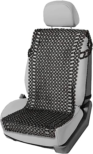 Beaded Seat Cushion Car Driver Seat Cover with Durable & Double Strung Natural Wood Beads- Cooling Comfort Ventilated Massaging Support Cushion for Cars, Trucks & Office Chairs- Black - color: Black Style 2