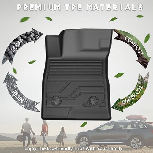 KARPAL Floor Mats for 2024-2026 Chevy Trax & Buick Envista, All-Weather TPE Custom Fit Floor Liners Car Accessories - style: 2024-2026 | For Chevy Trax | 1st & 2nd Row & Cargo