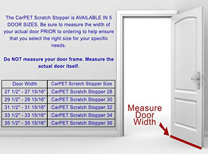 KittySmart Carpet Scratch Stopper-Stop Cats from Scratching Carpets at Doorways Instantly-PRECUT to Fit Your Door-Requires No Cutting or Modification-5 Year Warranty-Patented