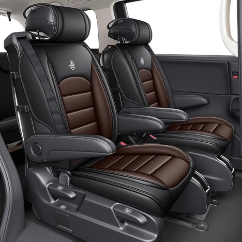Car Seat Cover for Ascent Seat Covers for Cars 2004-2026,Leather Waterproof Car Seat Covers Full Set,All Weather Tech Car Seat Protector,7 Seats Black Coffee