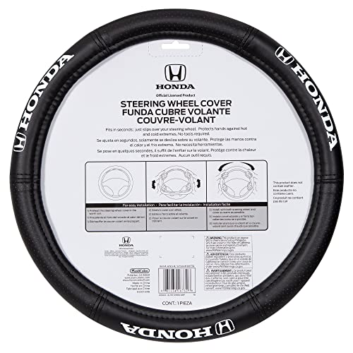 Plasticolor 006732I01 Elite Series Speed Grip 'Honda' Steering Wheel Cover , black