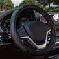 Valleycomfy Leather Steering Wheel Covers Universal 15.75 inch -Breathable, Anti Slip & Odor Free (Black with Black Lines,L(15" 1/2-16")) - color: Black, size: L(15"1/2-16")