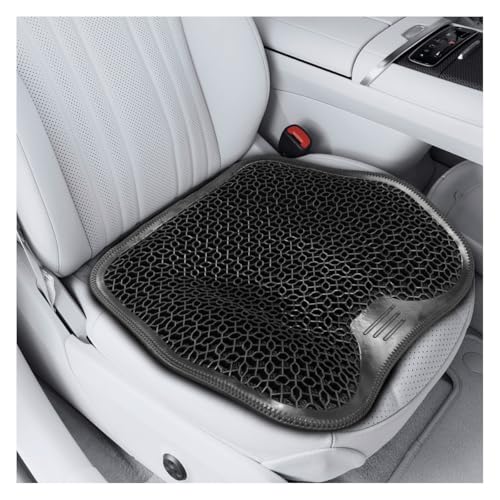 Gel Car Seat Cushion, Cooling Breathable Car Driving Seat Protector Cover, Comfortable Anti-Slip Chair Cushion Pad, Universal Automotive Interior Accessories for Sedan & Office (Black) - color: Black