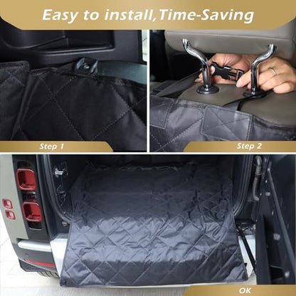 PIUGILH Car Trunk Pet Mat Cargo Liner Compatible with Land Rover Defender 2020 2021 2022 2023 2024 2025, Rear Seat Trunk Protector Cover Mat Interior Accessories (for Trunk)