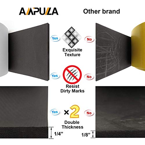 Ampulla Ultra Thick Water Resistance Garage Wall Protector, Designed in Germany - Pack of Two (6.5mm Thickness) - size: 1/4" Thickness Black