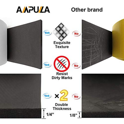 Ampulla Ultra Thick Water Resistance Garage Wall Protector, Designed in Germany - Pack of Two (6.5mm Thickness) - size: 1/4" Thickness Black