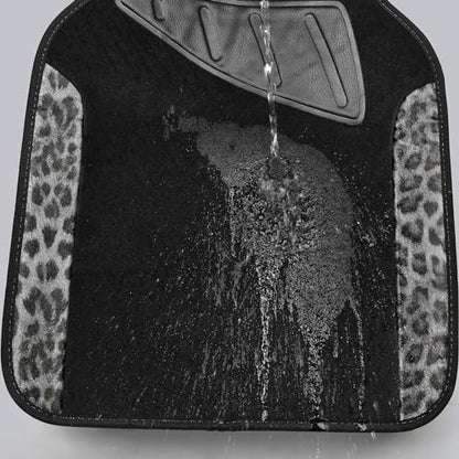 CAR PASS Waterproof Universal Car Floor Mats, Leopard Print Car Mats Fit for SUV,Vans,sedans, Trucks,Set of 4pcs Car Carpet with Driver Heel Pad and Nibs Backing, Leopard Car Accessories Gray Leopard - color: Gray Leopard