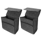 2-Pack Felt Car Trunk Organizer with Lid: Small Collapsible Cargo Storage Box Bin for Compact Sedan & SUV - Anti-Slip Noise-Free Auto Interior Storage Bag for Groceries & Tools, 11.79"x11.00"