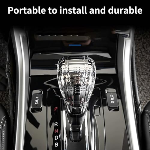 Car Center Console Shift Knob Cover Trim for Honda Accord 2012 2013 2014 2015 2016 2017, Bling Gear Shift Knob Cover, Interior Accessories, Central Shifter Stick Panel, Crystal Style, 1 PC