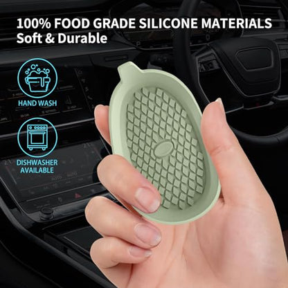 ME.FAN Car Cup Holder Coasters [4 Pack] Silicone Cups Mats, Automotive Universal Non-Slip Recessed Interior Accessories Desert Sage - color: 4pack-desert Sage