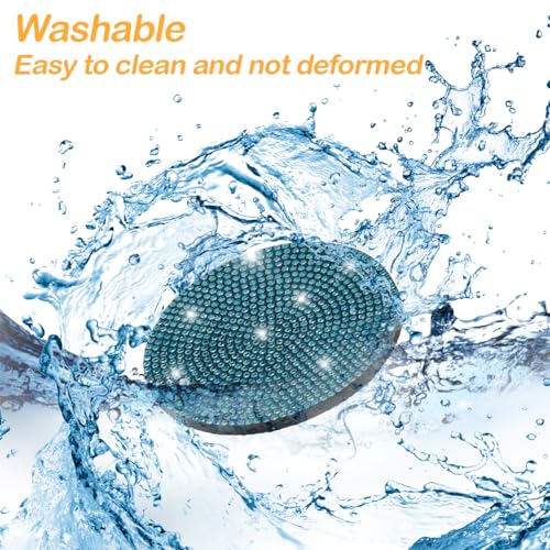 Bling Car Cup Holder Coaster, 2 Pack Crystal Rhinestone Anti-Slip Insert Coasters, Universal 2.75 Inch Fashion Automotive Cup Mat, Car Interior Accessories Decor Gifts for Women (Blue)
