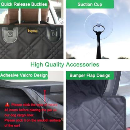 SUV Cargo Liner for Dogs 53x80 Pet Dog Cargo Liner Dog Car Seat Cover for Back of SUV Trunk Cover for Dogs with Side Walls - size: 53" x 80" (Pack of 1)