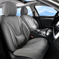 Coverado Gray Nappa Leather Car Seat Covers Front Seats ，Waterproof Car Seat Protector & Cushion, Universal Fit for Most Cars