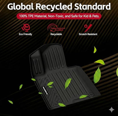 Naibeve Floor Mats for 2008-2013 Toyota Highlander - All Weather for Toyota Highlander Floor Mats Liners 3 Row & Cargo Liner & Seats Back Cover Behind The 3rd Row - size: 7)Highlander|2008-2013