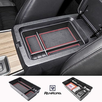RUNROAD Center Console Organizer Tray Compatible with Nissan Altima 2019 2020 2021 2022 2023 2024 2025 Accessories, Insert Armrest Tray Secondary Storage Box Coin Holder Console Dividers, Red - color: Red