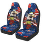 Front Seat Covers Breathable 250 Years USA 1776-2026 Car Seat Protectors EStretch Polyester Fabric Cover Universal for Most Vehicles Sedan Truck, Easy to Install - color: 250 Years USA 1776-2026