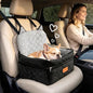 Dog Booster Car Seats for S/M Dogs Up to 35lbs,Pet Car Seat/Travel Bed with Washable&Removable Cover,Storage Pockets,Dog Safety Belt and Elevated Cushion Fits in Front/Back Seat - color: Black-Grey