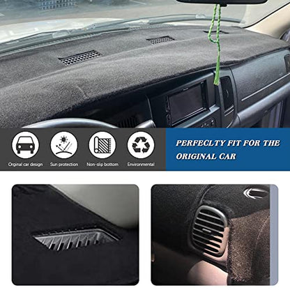 Dash Cover Dashboard Mat Carpet Compatible with 1998 1999 2000 2001 Dodge Ram 1500 2500 3500(Black) - size: Compatible with 1998-2001 Ram