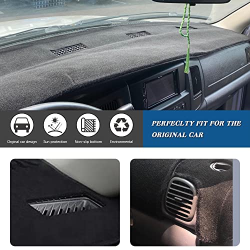 Dash Cover Dashboard Mat Carpet Compatible with 1998 1999 2000 2001 Dodge Ram 1500 2500 3500(Black) - size: Compatible with 1998-2001 Ram