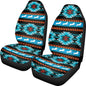 Aztec Southest Stripe Car Seat Covers for Women Men, Turquoise Front Bucket Covers Bottom Seat Cushion Covers, Anti-Slip Seat Protector for SUV Truck Vans Sedans - color: Aztec