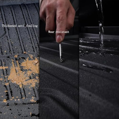 Trunk Mat for 2025 Ford Expedition MAX with Backrest Mat,TPE All Weather Protection Cargo Liner with Velcro Rear Seats Backrest for Expedition MAX Series