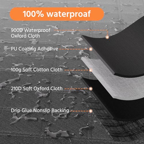 Simple Trending SUV Cargo Liner for Dogs, Waterproof Dog Car Seat Cover Mat for SUVs Sedans Vans, Universal Fit Pet Trunk Cover with Non-Slip Bumper Flap Protector, Black
